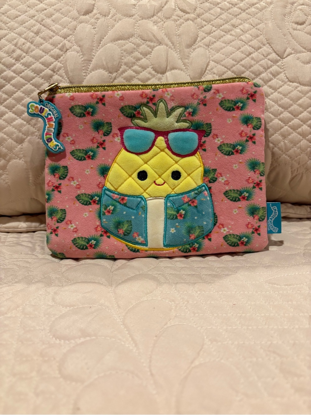 Squishmallows Original Maul the Pineapple Zipper Pouch